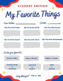 My Favorite Things: Student Edition