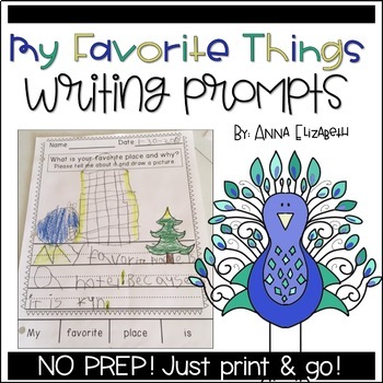 Favorite Things Worksheets by Anna Elizabeth | Teachers Pay Teachers