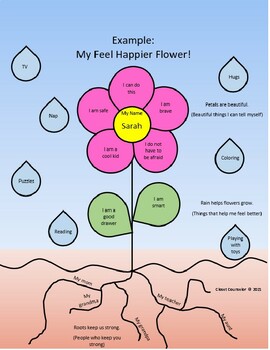 My Feel Happier Flower (a coping skills plan for kids) by Closet Counselor