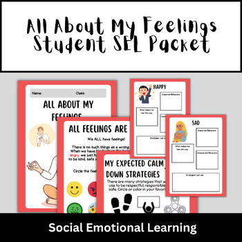 Preview of My Feelings: Emotional Regulation SEL Activities for Students