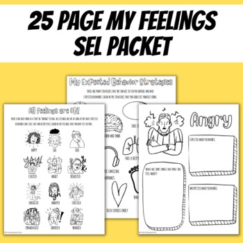 Preview of My Feelings Packet - Social Emotional Learning