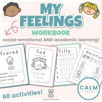 Preview of My Feelings Workbook: 60 Activities on Feelings for Preschoolers & Kindergarten