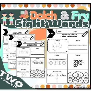 Preview of My First 100 Dolch & Fry Sight Words | Morning Work, Independent Work Packet