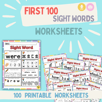 Preview of My First 100 Sight Words Pack