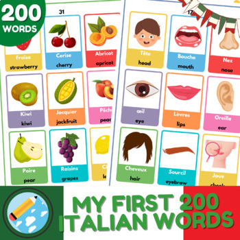 Abbigliamento e accessori flashcard + attività (Italian) (+ Digital TpT)