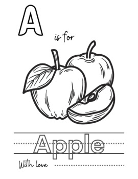 Baby's First ABC Book - Coloring Pages - Baby Shower Activity