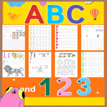 Preview of My First ABCs & 123s! A Fun & Colorful Activity Book for Little Learners