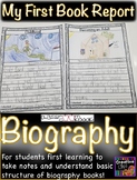 My First Biography Book Report! Use with any biography book!