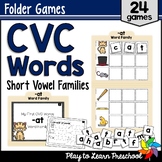 CVC Words Short Vowel Folder Games
