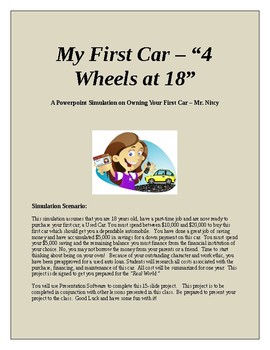Preview of Buying a Car - A Personal Finance Powerpoint Project Simulation