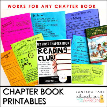 Preview of Chapter Book Study Reading Response Sheets for ANY Book!