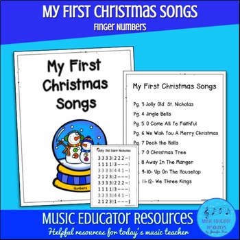 Preview of My First Christmas Songs | Pre-Reading with Finger Numbers