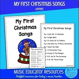 My First Christmas Songs | Pre-Reading with Letter Names