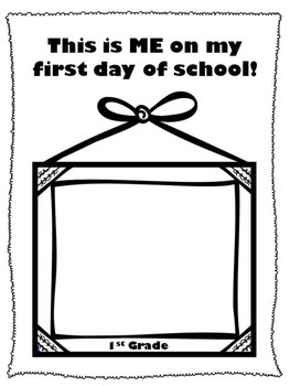 My First Day of 1st Grade Back to School Book by TeachAr | TPT