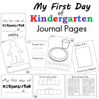 My First Day of Kindergarten Journal Pages by Sailing Through the