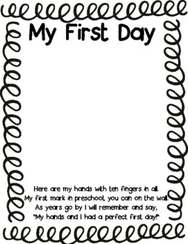 My First Day of Preschool Craft by Stacy Corll | TpT