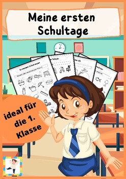 Preview of My First Days in School - GERMAN