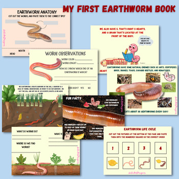 Preview of Earthworm Primary Unit +Easel Mini Game Activity -worms digital game