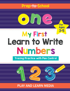 Preview of My First Learn To Write 1 - 20 Numbers Workbook - PDF Printable