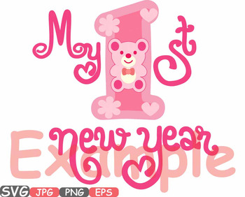 Download My First New Year baby's 1st clipart boy girl Born Gift ...