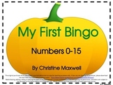 Free! My First Number Bingo Game for Fall, Halloween and Thanksgiving