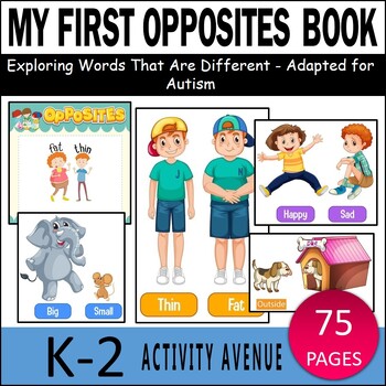 Preview of My First Opposites Book: Exploring Words That Are Different - Adapted for Autism