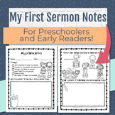 My First Sermon Notes for Preschoolers and Early Readers 1