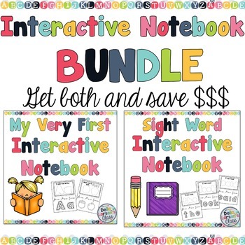 Preview of My First Sight Word and Alphabet Interactive Notebook BUNDLE