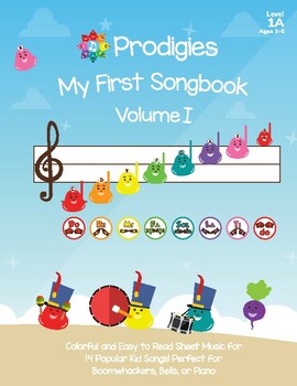 Preview of My First Songbook: Volume I (color coded kid songs)
