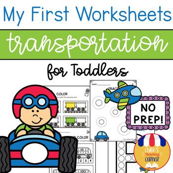 Preview of My First Transportation Worksheets – Multi-subject Worksheets for Toddlers