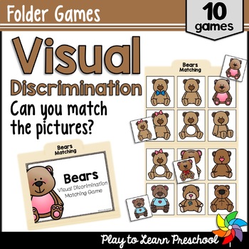 Visual discrimination  literacy Centers File Folder Games PreK-K Details about   Wacky Rainbows 