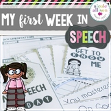 My First Week in Speech