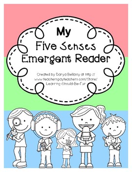 Preview of My Five Senses Emergent Reader