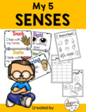 My Five Senses (Flash cards and Worksheets)