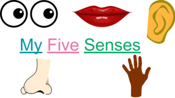 Preview of My Five Senses- Interactive AND Editable 