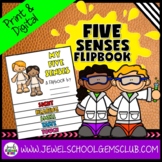 My Five Senses Science Activity | 5 Senses Writing Flip Bo