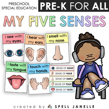 Preview of My Five Senses Unit PREK FOR ALL Special Education