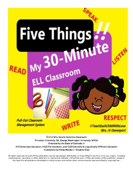 Preview of My "Five Things" 30-Minute ELL/ESL Classroom