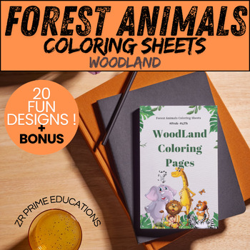 Preview of My Forest Animals Coloring Sheets | WoodLand | Activities Of End-Of-Year + BONUS
