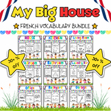 My French Big House Vocabulary Coloring Pages Bundle for P