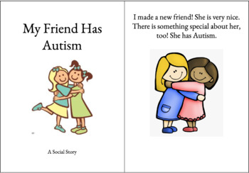 Preview of My Friend Has Autism (For Girls) Social Story
