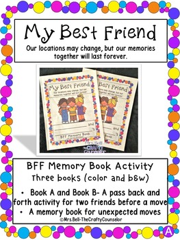 My Friend Is Moving Bff Memory Book Color And B W Tpt