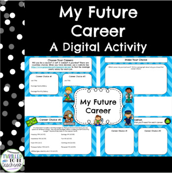 Preview of Distance Learning My Future Career Digital Resource