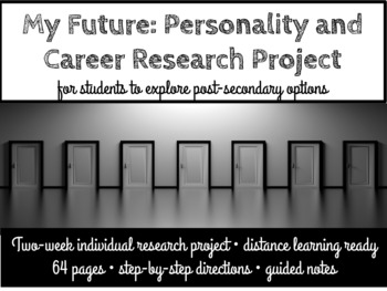 Preview of My Future Project: A Personality and Career Research Project - Distance Learning