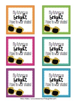 My Future's So Bright... Sunglass Tags by Molly Maloy | TpT