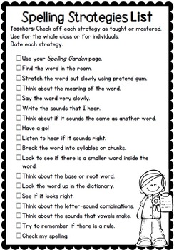 My Garden of Spelling Strategies by Clever Classroom | TpT