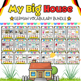My German Big House Flash Cards BUNDLE for PreK & Kinder K