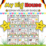 My German Big House Vocabulary Flash Cards Bundle for PreK