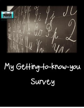 Preview of My Getting-to-know-you Survey! for Back to School or Long Term Replacements!