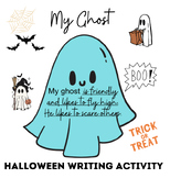 My Ghost Writing and Halloween Decriptive Writing Coloring